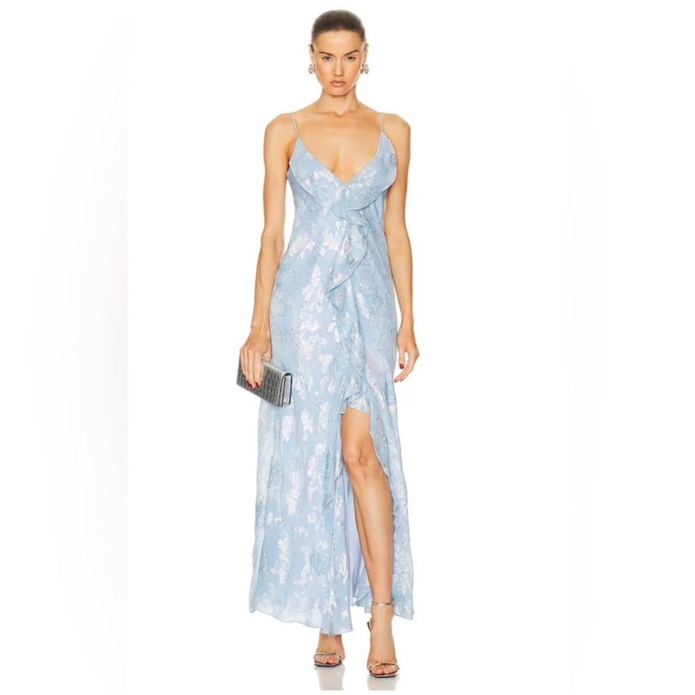 Free People Light Blue Floral Maxi Dress